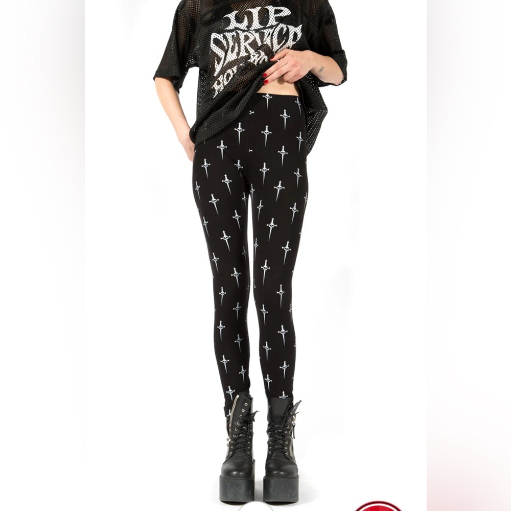 Lip Service Dagger Print Leggings